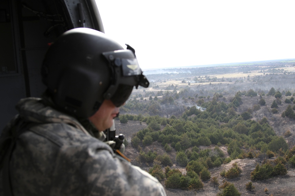 Kansas National Guard joins Anderson Creek Wildfire fight