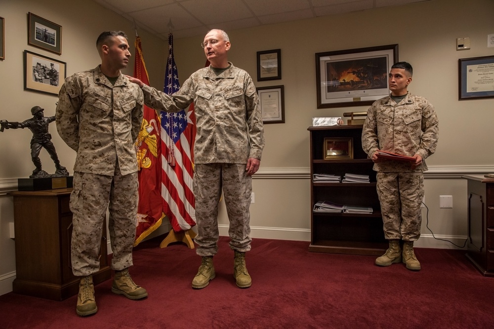 U.S. Marine Corps Sergeant Carlos Rodriguez-Delgado Award Ceremony