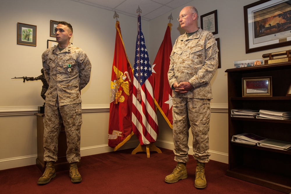 U.S. Marine Corps Sergeant Carlos Rodriguez-Delgado Award Ceremony