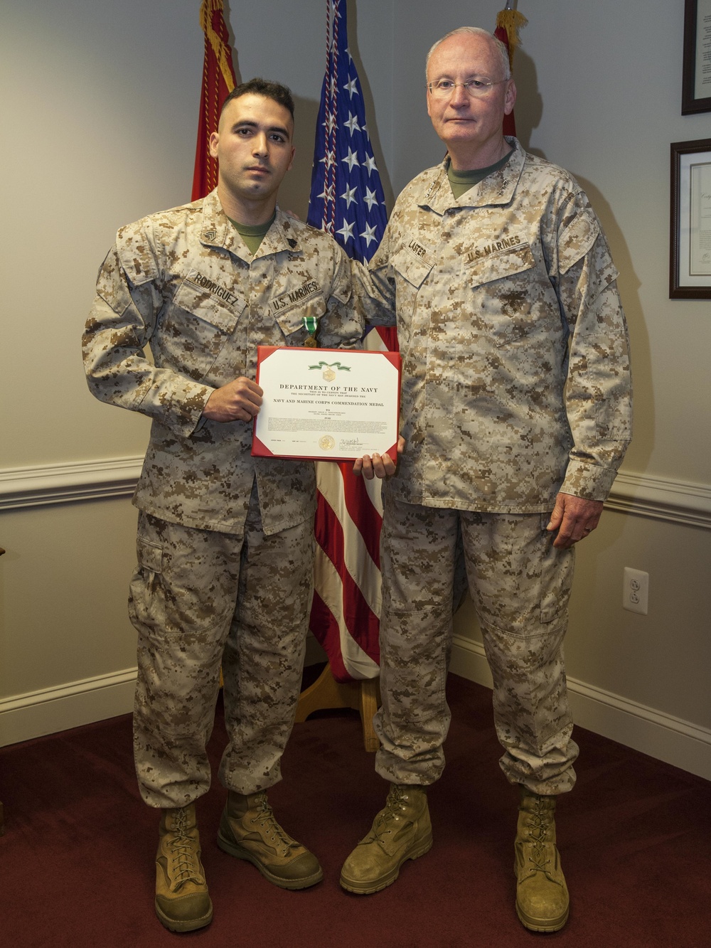 U.S. Marine Corps Sergeant Carlos Rodriguez-Delgado Award Ceremony