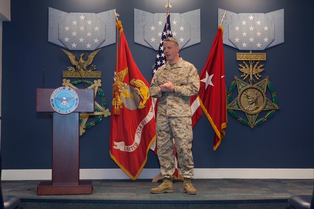 U.S. Marine Corps Lt. Col. Ouelette Promotion Ceremony