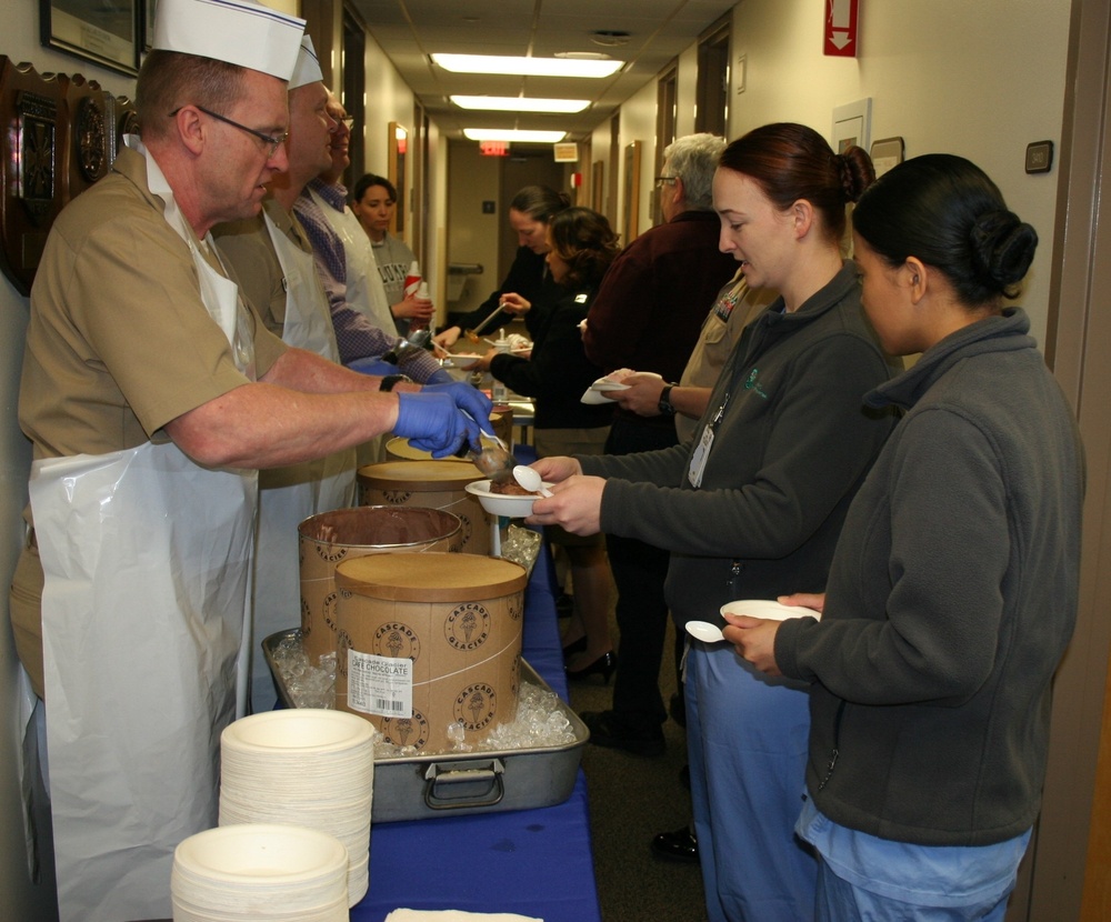 Here’s the Scoop – Naval Hospital Bremerton holds Ice Cream Social for successful Joint Commission/Medical Inspection General inspections