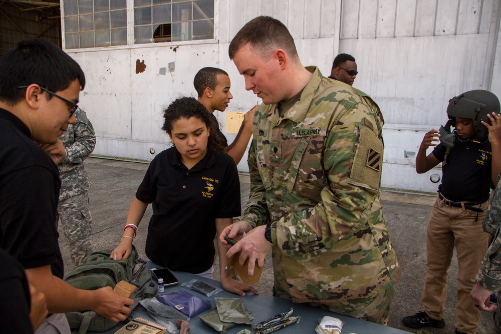 DVIDS - News - Falcon Soldiers host Lakeside High School Air Force JROTC