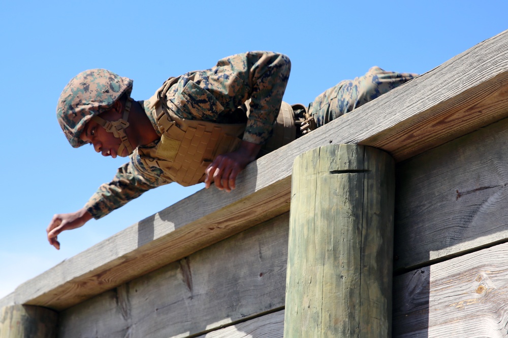 Marines put mental, physical strength to the test during team building obstacle course