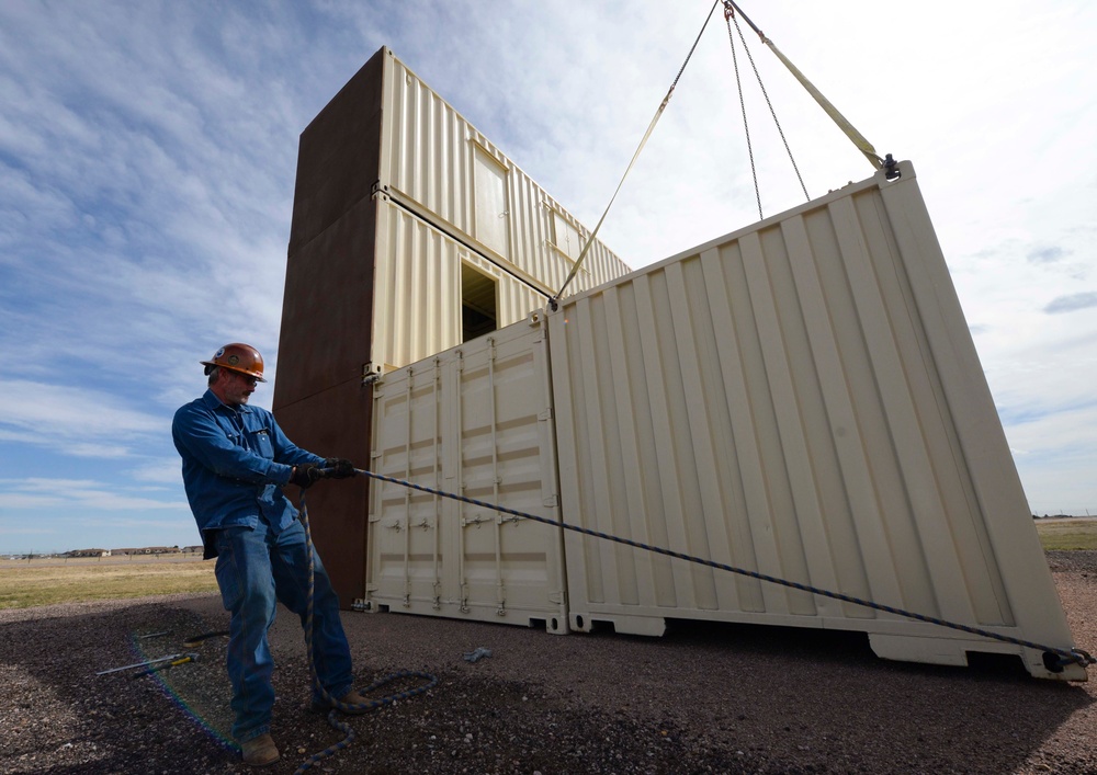 Contractors construct urban terrain training facility for EAFB personnel