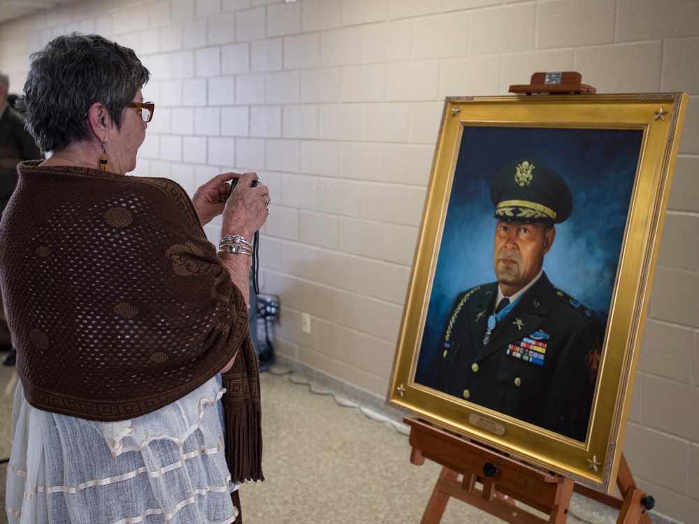 Portrait dedicated recognizing 45th Infantry Division Medal of Honor recipient 2