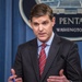 Pentagon Press Secretary Peter Cook conducts press briefing