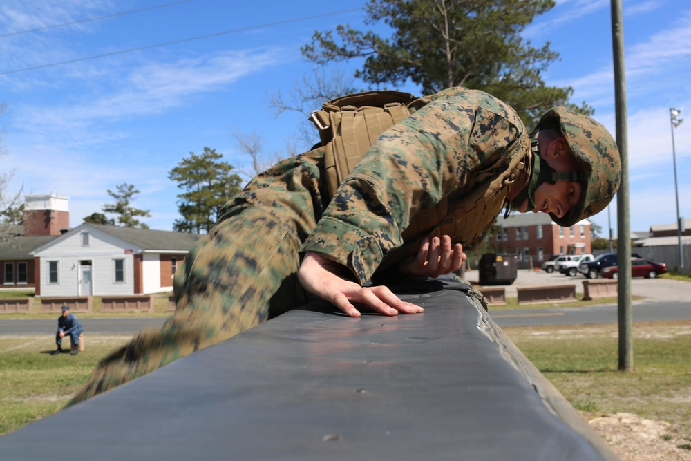 Marines put mental, physical strength to the test during team building obstacle course