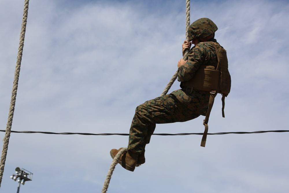 Marines put mental, physical strength to the test during team building obstacle course