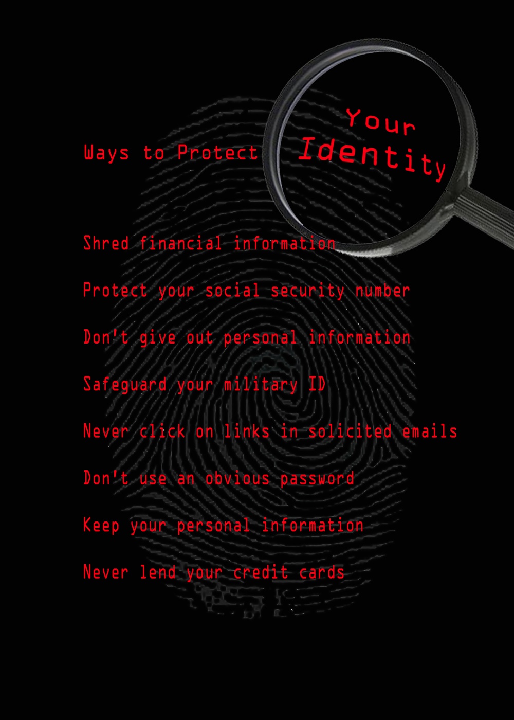 Don't be a victim of identity theft