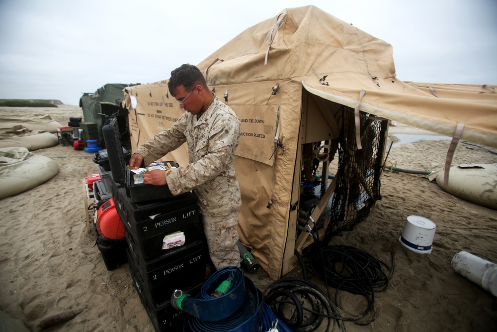 Providing the Necessities: Utilities Platoon tests support capabilities at Red Beach