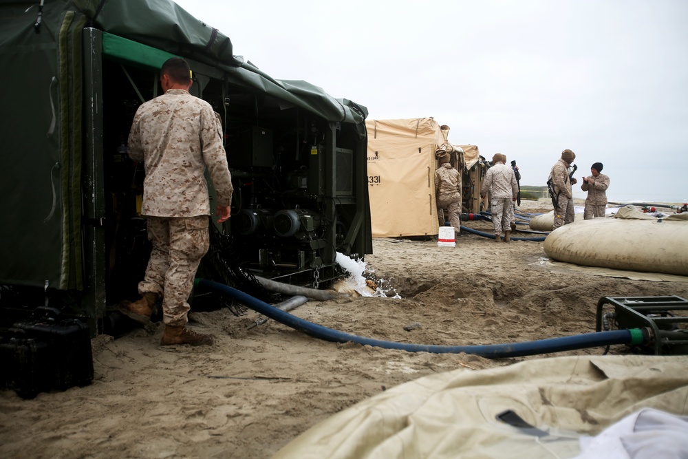 Providing the Necessities: Utilities Platoon tests support capabilities at Red Beach