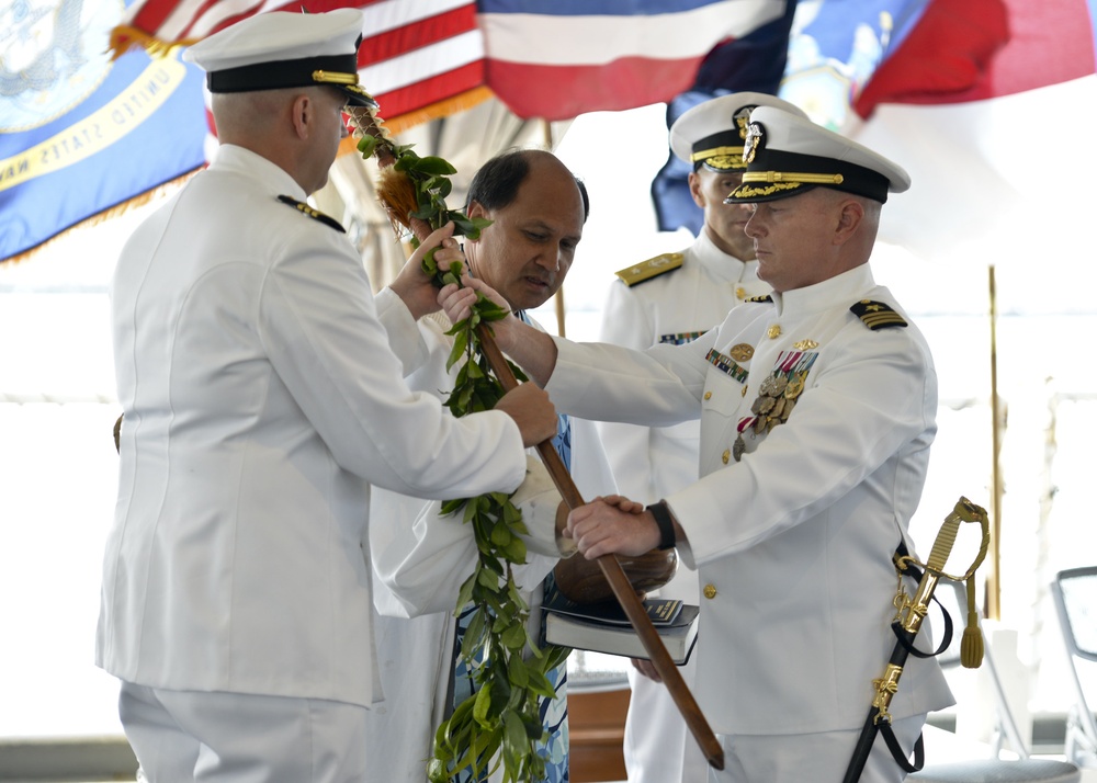 USS Hawaii Holds Change of Command Ceremony at Historic Battleship Missouri Memorial