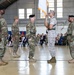 SD and outgoing and incoming CENTCOM commanders stand at attention during the CENTCOM change-of-command ceremony.