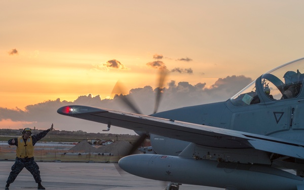 A-29 Super Toscano arrival at NSA Souda Bay