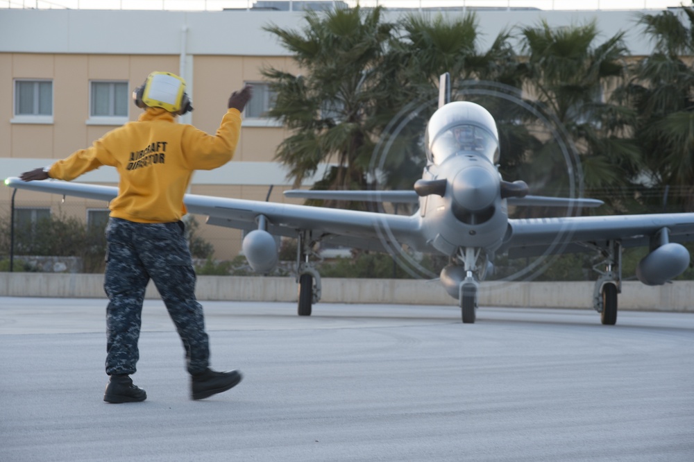 A-29 Super Toscano arrival at NSA Souda Bay