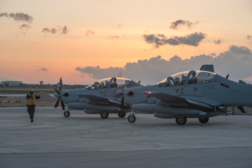 A-29 Super Toscano arrival at NSA Souda Bay