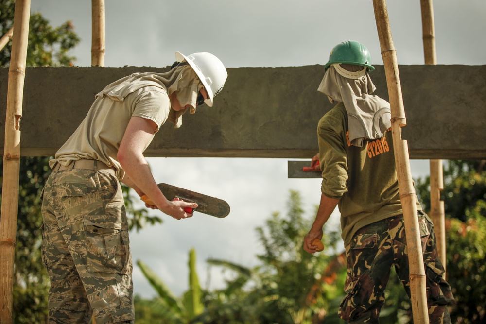 U.S. Air Force and Philippine Army build a school for Balikatan 2016