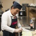 Dining facility civilians prepare meals