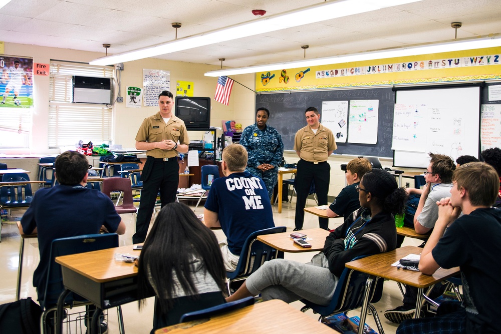 DVIDS - Images - NSAB Sailors Speak at Bowie High School [Image 2 of 2]