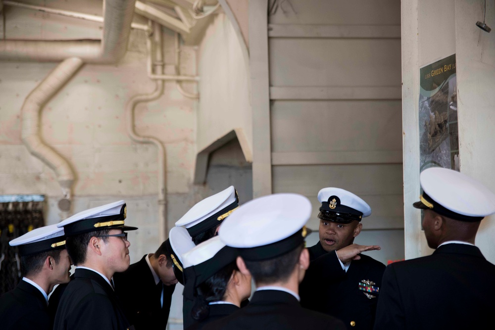 200 JMSDF Ensign Tour aboard USS Green Bay