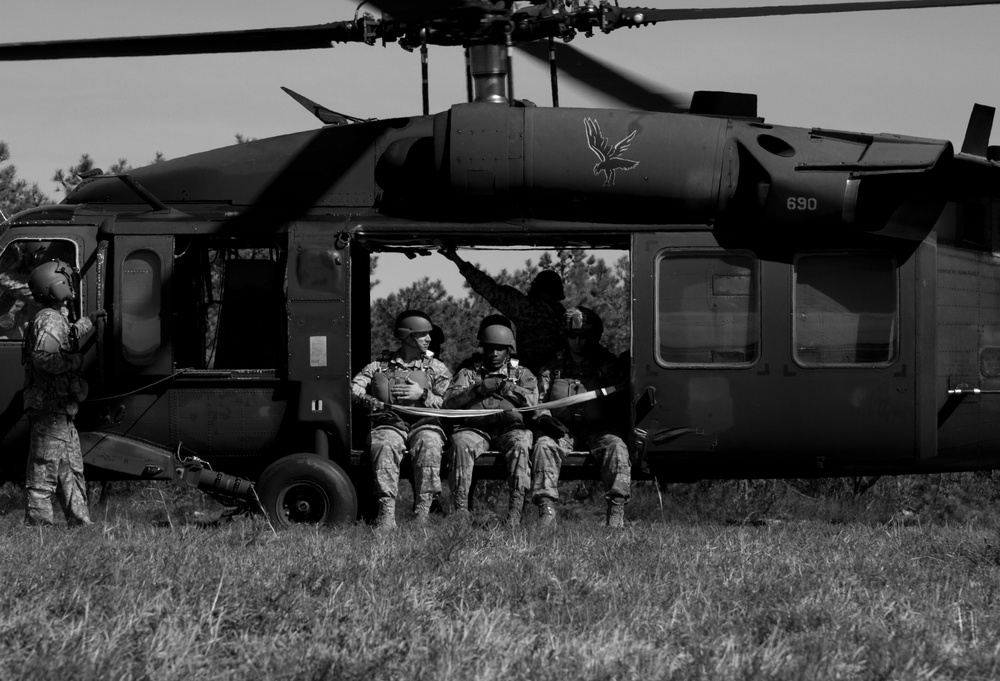 Paratroopers in black &amp; white