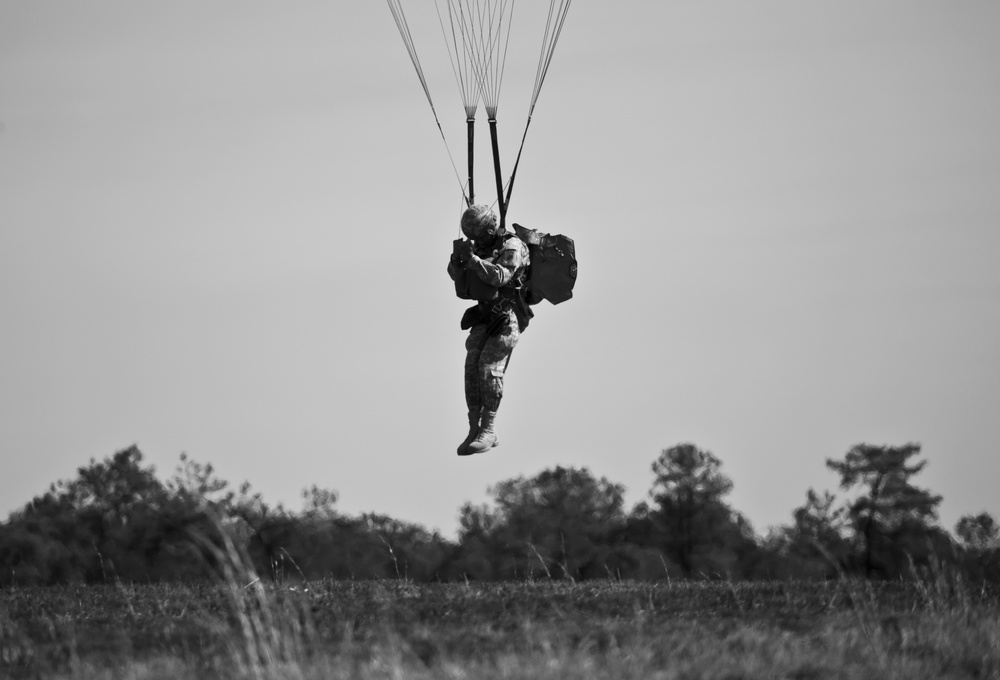 Paratroopers in black &amp; white