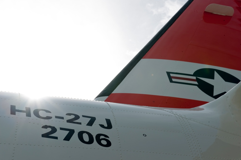 Coast Guard introduces new C-27J Medium Range Surveillance airplane