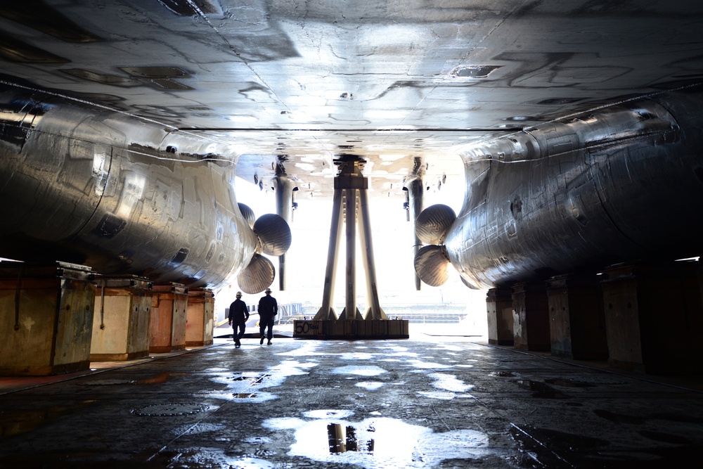 Healy leaving dry dock