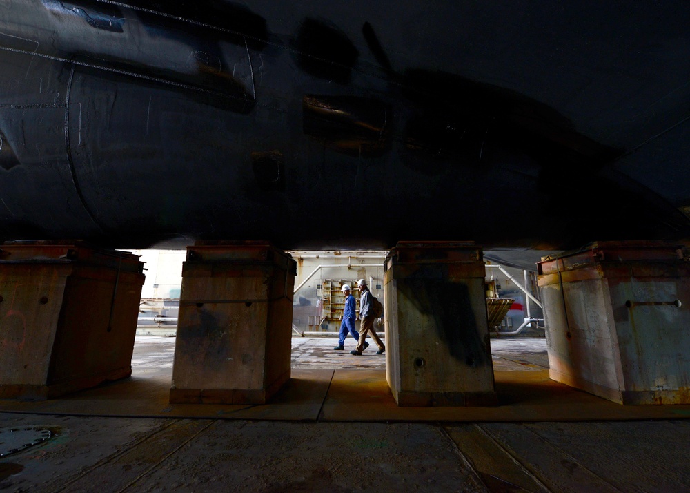 Healy leaving dry dock