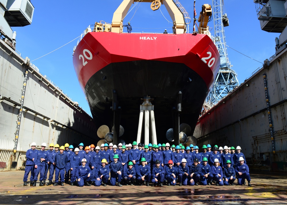Healy leaving dry dock