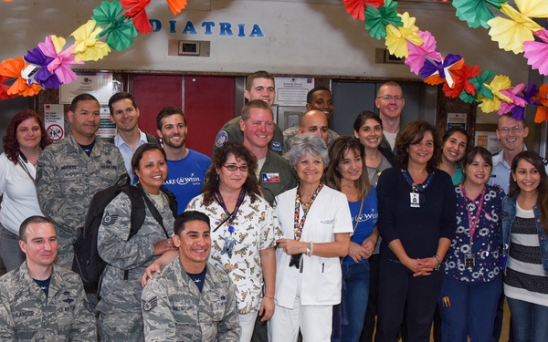 Team Air Force visits children