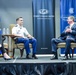 SD delivers remarks and conducts and fire-side chat at the Etter-Harbin Alumni Center.