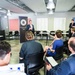 SD conducts a press gaggle at Capital Factory.