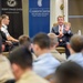 SD delivers remarks and conducts and fire-side chat at the Etter-Harbin Alumni Center.
