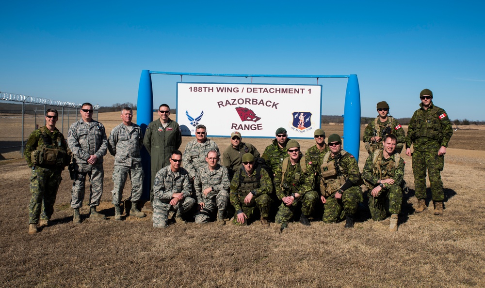 Canadian forces come to Razorback Range to train with 188th Wing