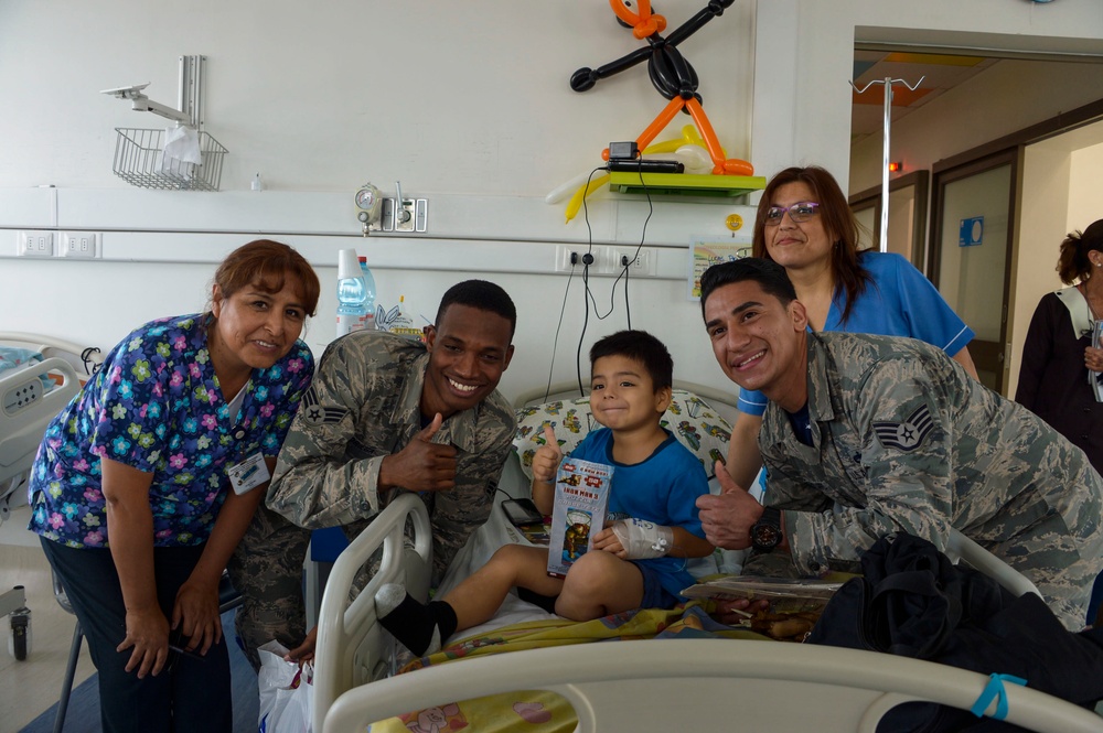 AFSOUTH team members spend time with children in hospitals