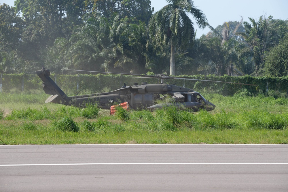 JTF-Bravo Supports Honduras Military in putting out a forest fire.