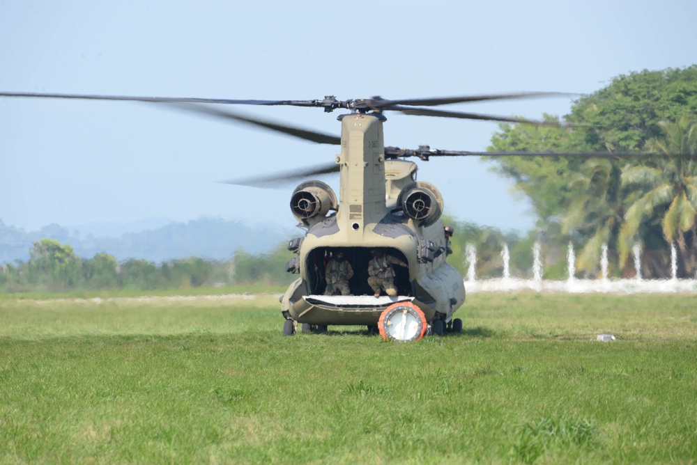 JTF-Bravo Supports Honduras Military in putting out a forest fire.