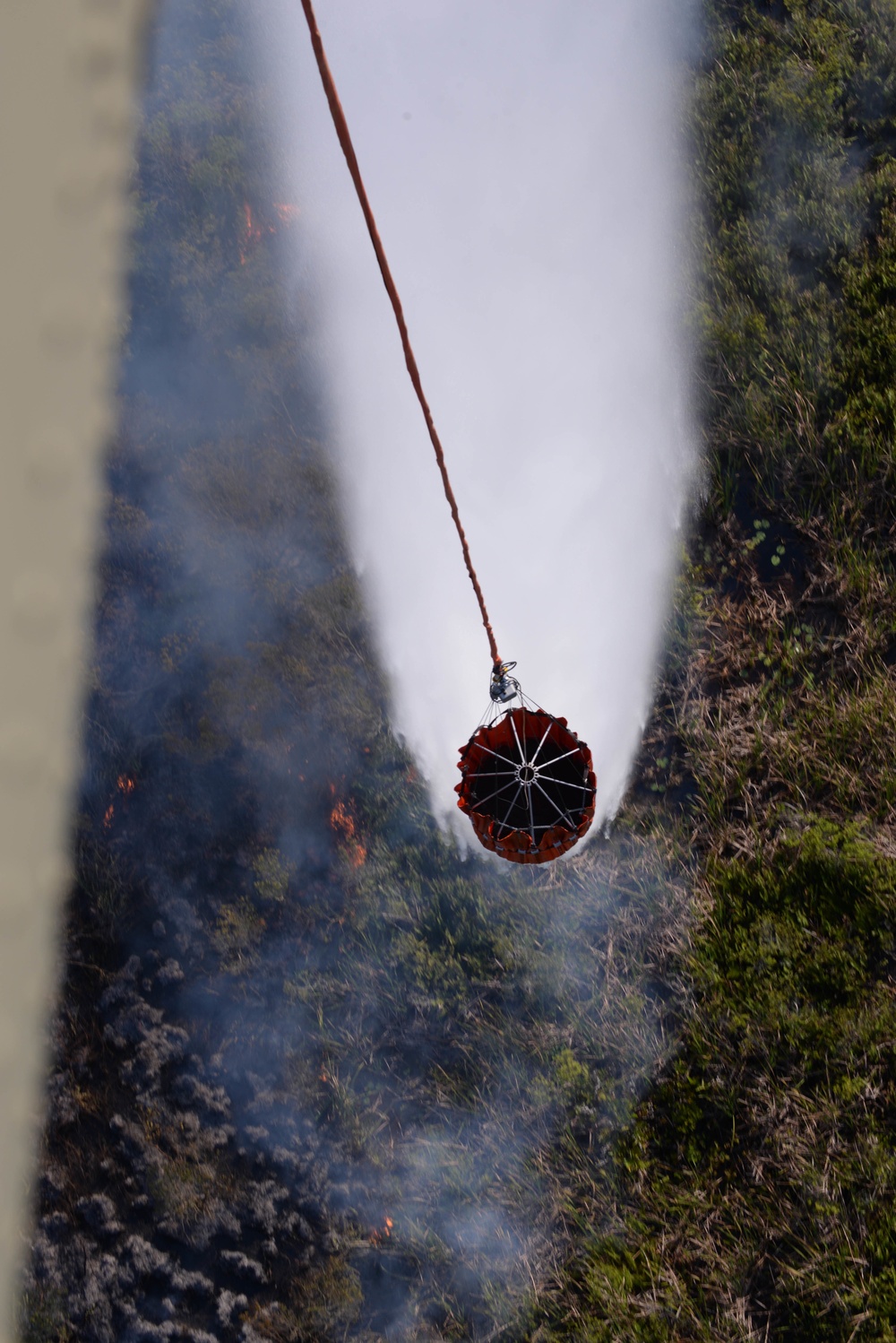 JTF-Bravo Supports Honduras Military in putting out a forest fire.