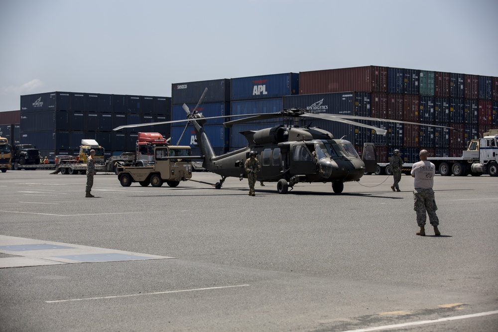 U.S. Army aircraft take flight at Balikatan 2016