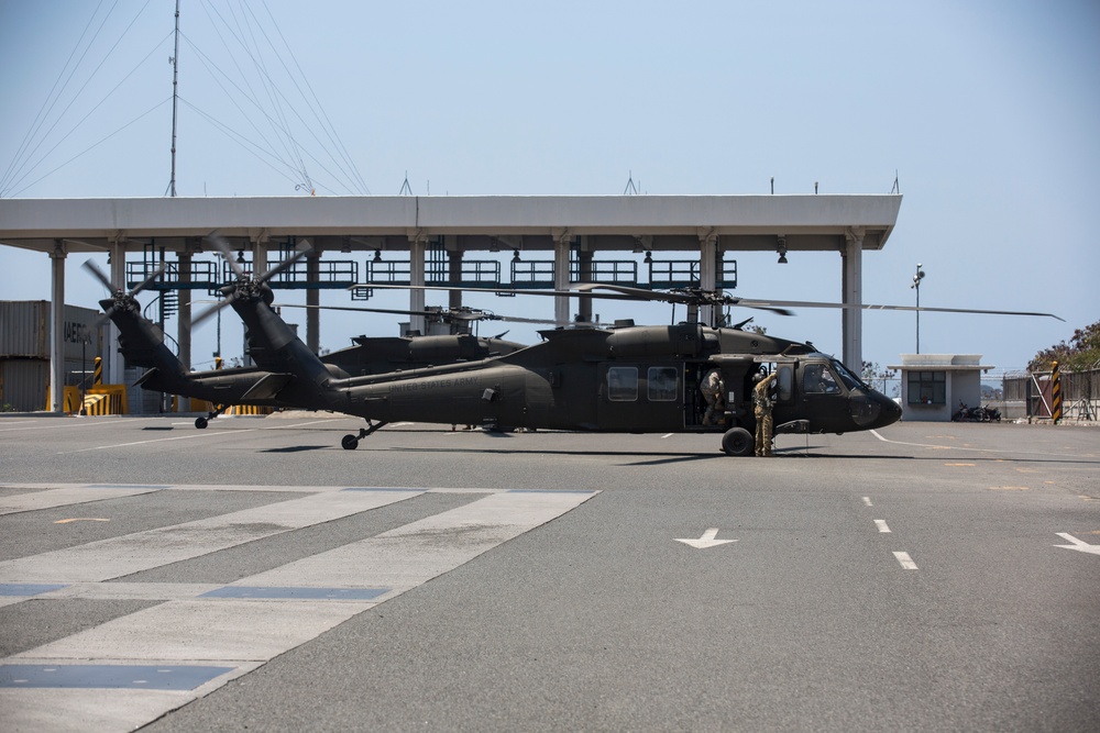 U.S. Army aircraft take flight at Balikatan 2016