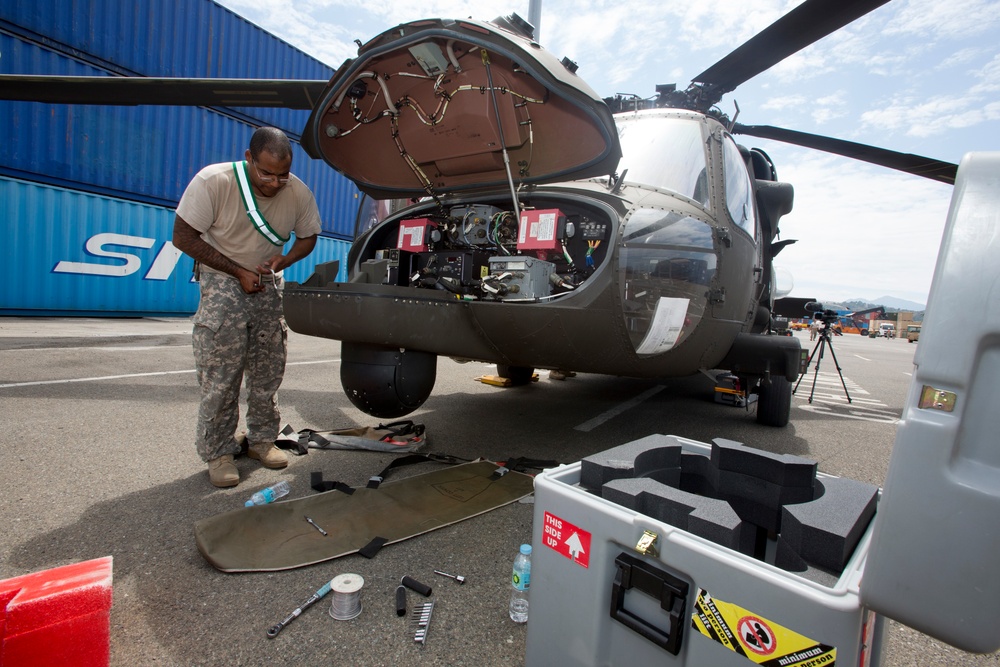 U.S. Army aircraft take flight at Balikatan 2016