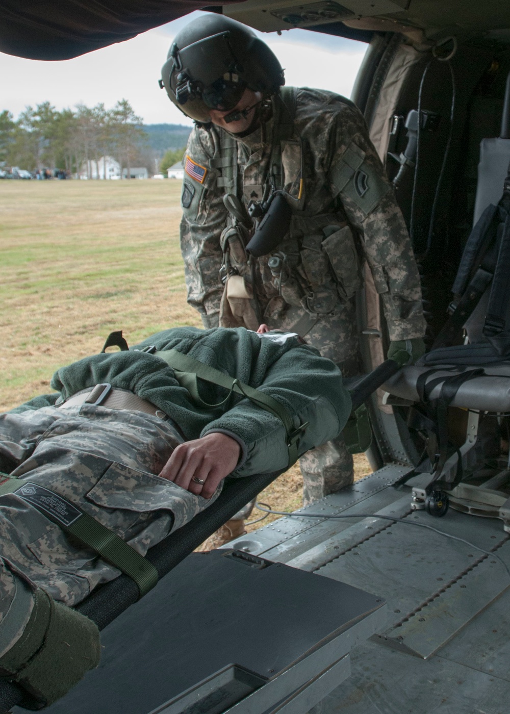 Soldiers Conduct Medevac Training