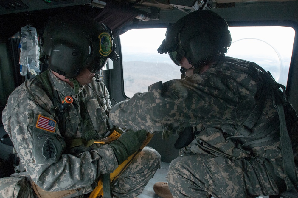 Soldiers Conduct Medevac Training