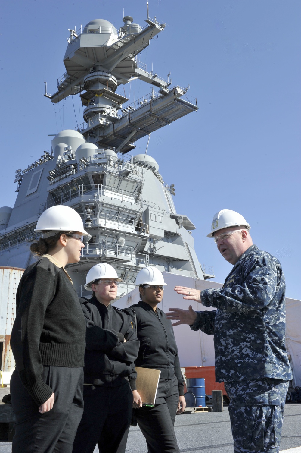 Norfolk NJROTC Tours Ship with Ford's XO