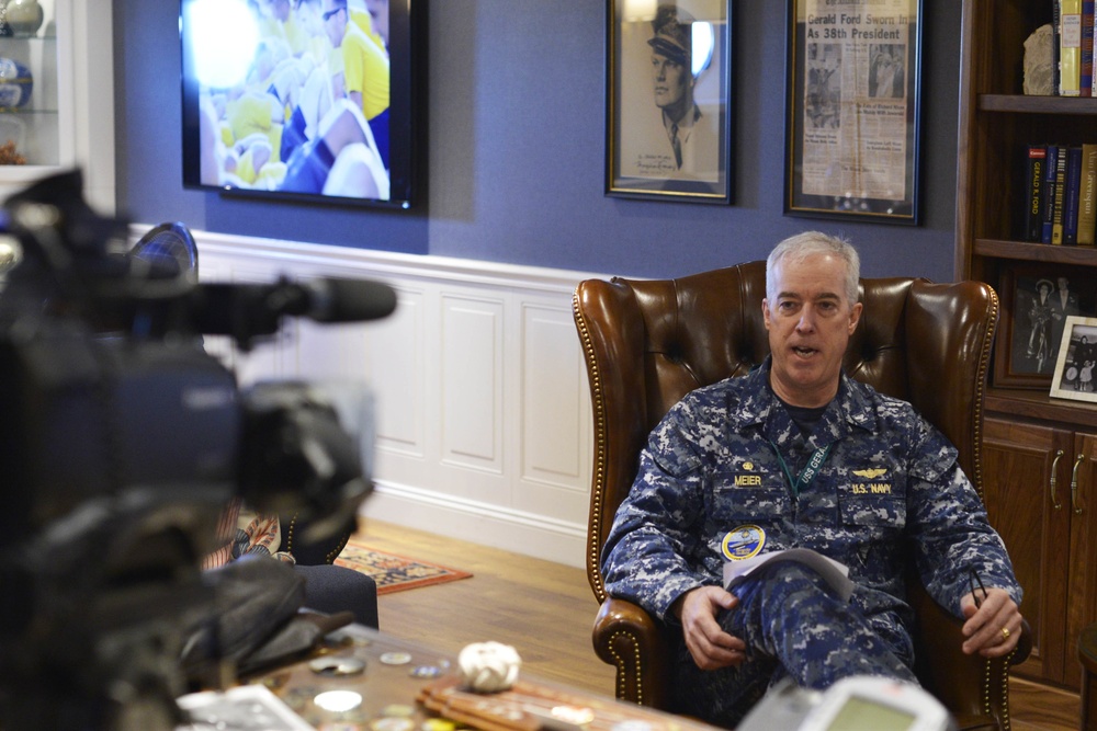 Commanding Officer Addresses Crew on Historic First SITE TV Broadcast