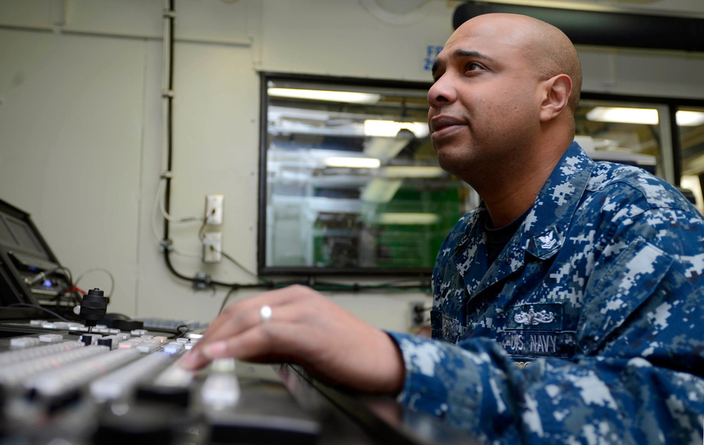 Commanding Officer Addresses Crew on Historic First SITE TV Broadcast