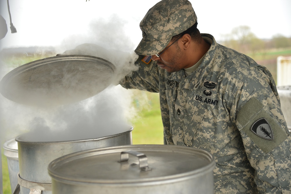 U.S. Army Europe Cooks Feed the Troops Using a Mobile Kitchen Trailer (MKT)