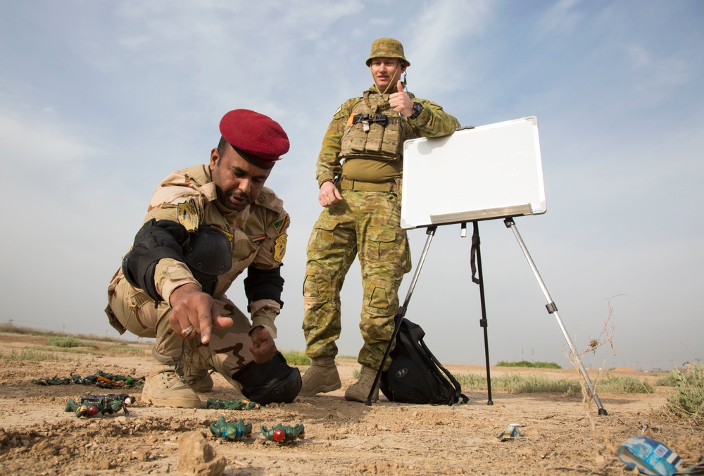 Iraqi Soldiers Conduct Squad Movement Drills